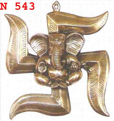 Manufacturers Exporters and Wholesale Suppliers of Black Metal Swastik Ganesh Ji Karol Bagh 